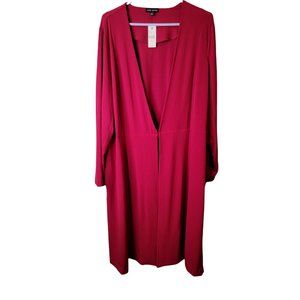 Lane Bryant Sz. 22/24 3X Women's Red Valentine Duster Cardigan Top Long Line NWT
